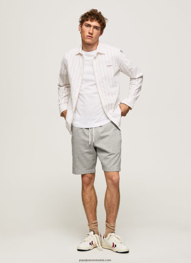 pantaloni scurti sport Edward bărbați Pepe Jeans marnă cenușie 6Z0R461140