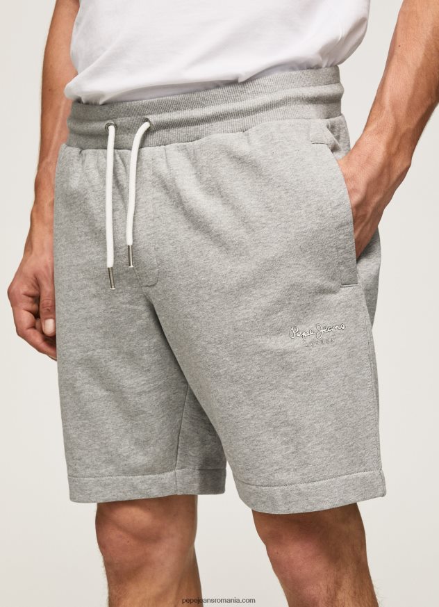 pantaloni scurti sport Edward bărbați Pepe Jeans marnă cenușie 6Z0R461140