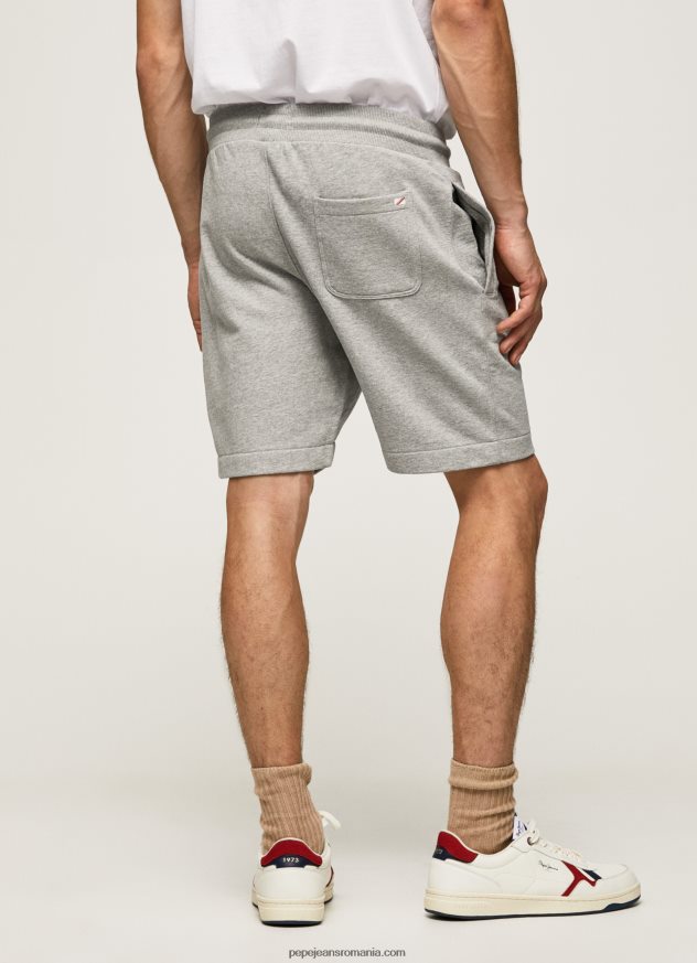 pantaloni scurti sport Edward bărbați Pepe Jeans marnă cenușie 6Z0R461140