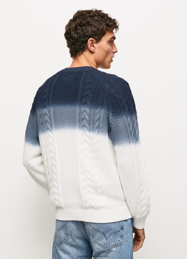 Tricou tricot cablu perseo bărbați Pepe Jeans alb 6Z0R46851