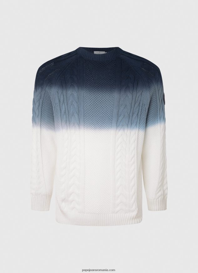 Tricou tricot cablu perseo bărbați Pepe Jeans alb 6Z0R46851