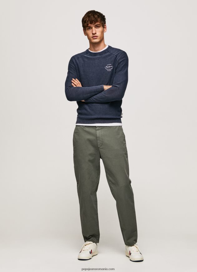 alege tricoul cu guler rotunjit bărbați Pepe Jeans indigo 6Z0R46858