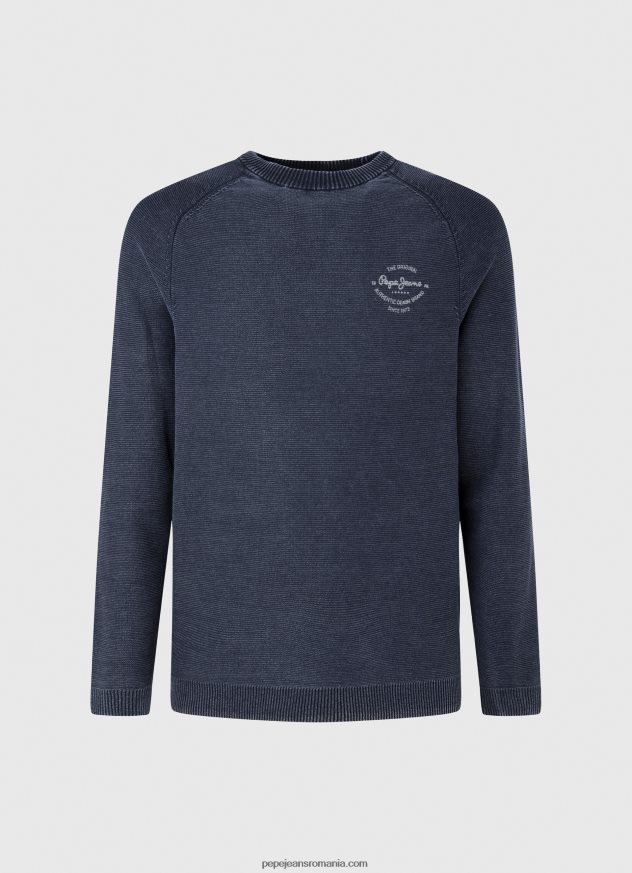 alege tricoul cu guler rotunjit bărbați Pepe Jeans indigo 6Z0R46858