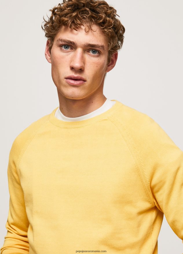 jerseu de bumbac cu guler rotund bărbați Pepe Jeans strălucire 6Z0R46862