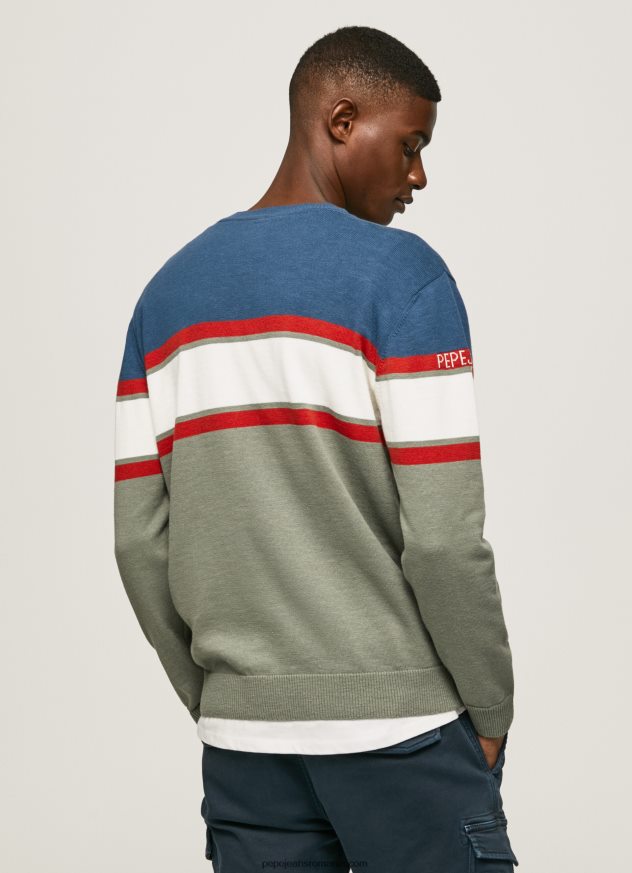 jerseu de bumbac cu imprimeu dungi bărbați Pepe Jeans turnare 6Z0R46849