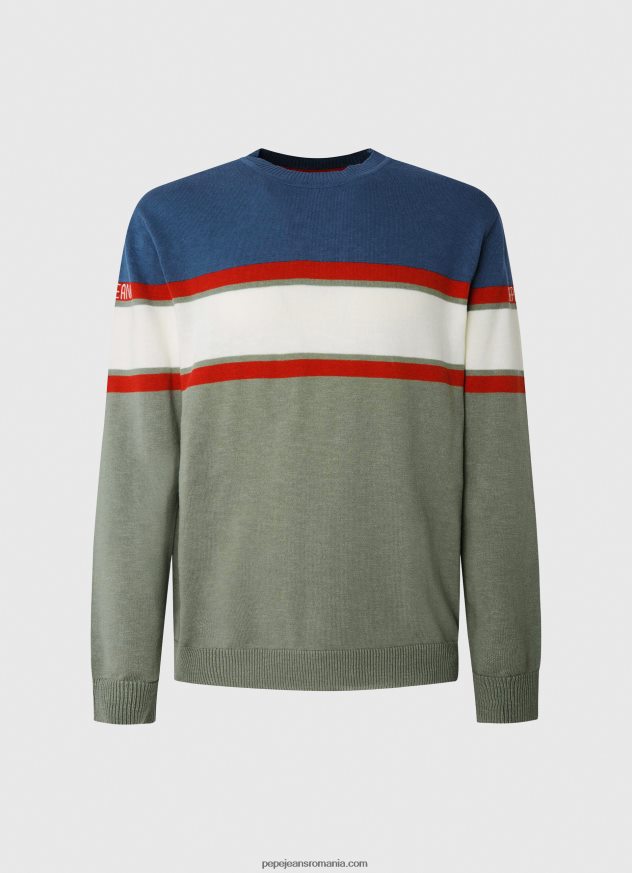 jerseu de bumbac cu imprimeu dungi bărbați Pepe Jeans turnare 6Z0R46849