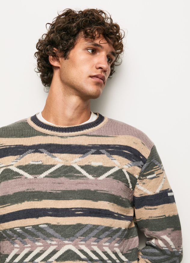 tricou cu guler rotund cu dungi bărbați Pepe Jeans multi 6Z0R46857