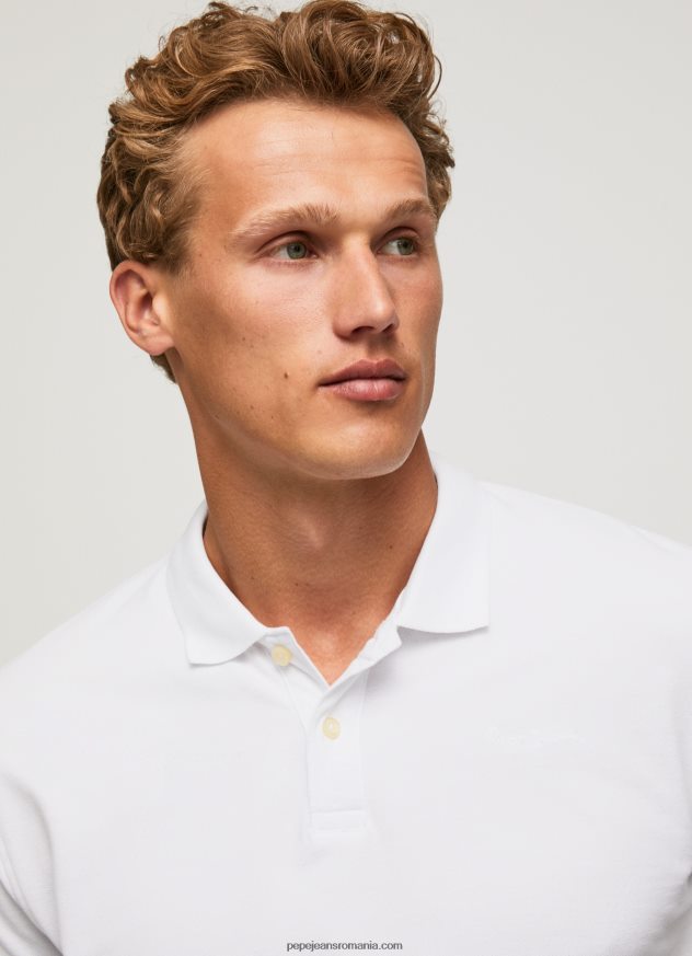 tricou cu logo bărbați Pepe Jeans alb 6Z0R461085