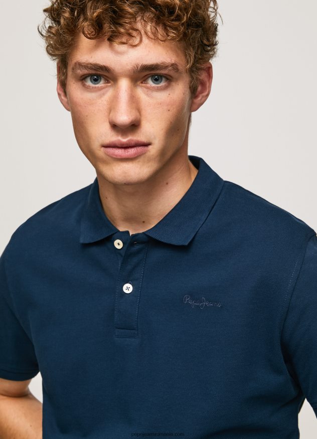 tricou cu logo bărbați Pepe Jeans marina 6Z0R461078