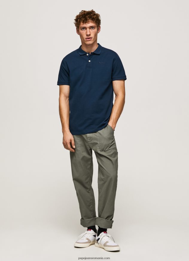 tricou cu logo bărbați Pepe Jeans marina 6Z0R461078