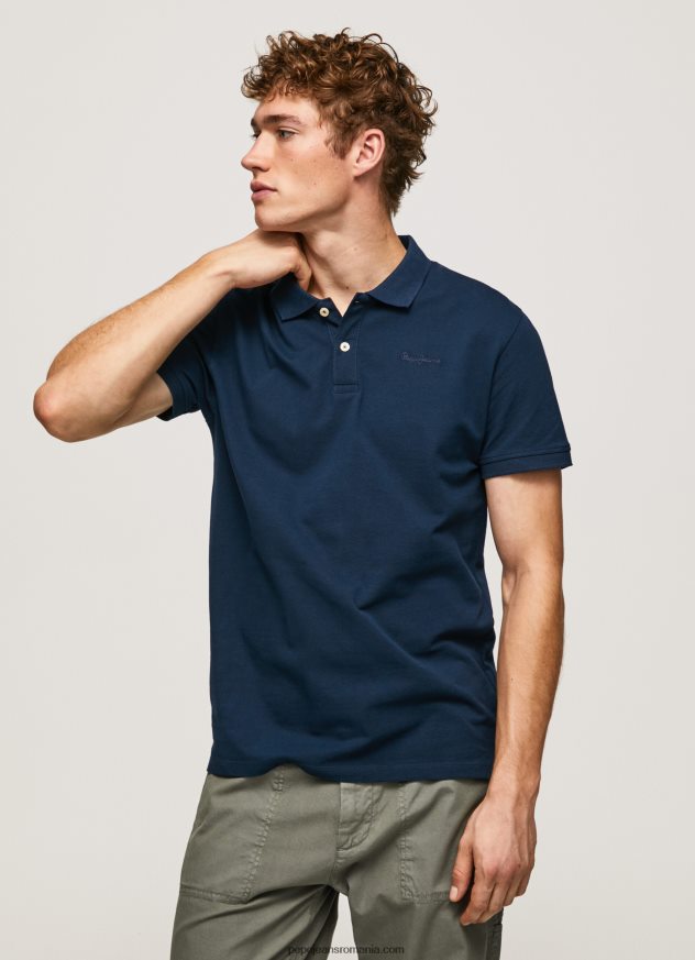 tricou cu logo bărbați Pepe Jeans marina 6Z0R461078