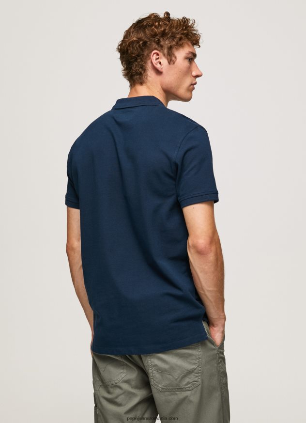 tricou cu logo bărbați Pepe Jeans marina 6Z0R461078