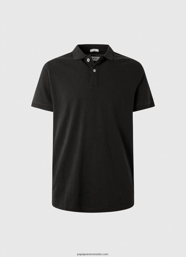 tricou cu logo bărbați Pepe Jeans negru 6Z0R461086