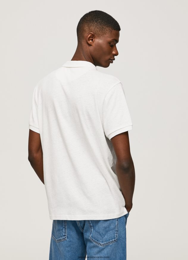 tricou polo bumbac in bărbați Pepe Jeans aproape alb 6Z0R461089