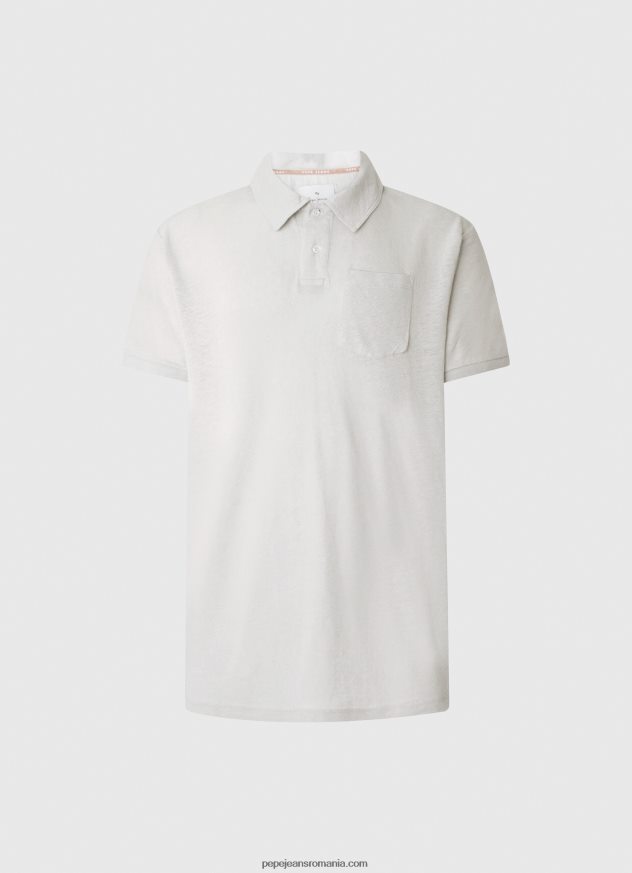 tricou polo bumbac in bărbați Pepe Jeans aproape alb 6Z0R461089