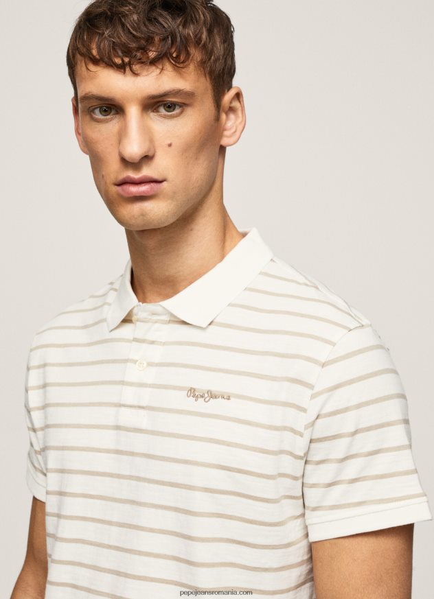 tricou polo cu imprimeu în dungi bărbați Pepe Jeans aproape alb 6Z0R461092