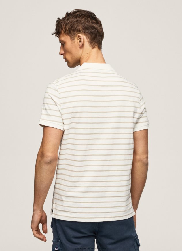 tricou polo cu imprimeu în dungi bărbați Pepe Jeans aproape alb 6Z0R461092