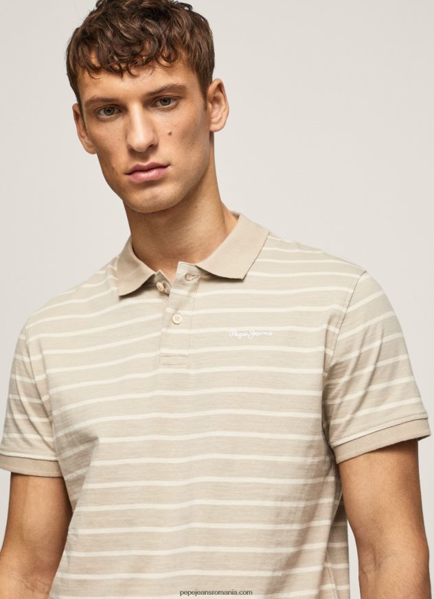 tricou polo cu imprimeu în dungi bărbați Pepe Jeans malţ 6Z0R461093