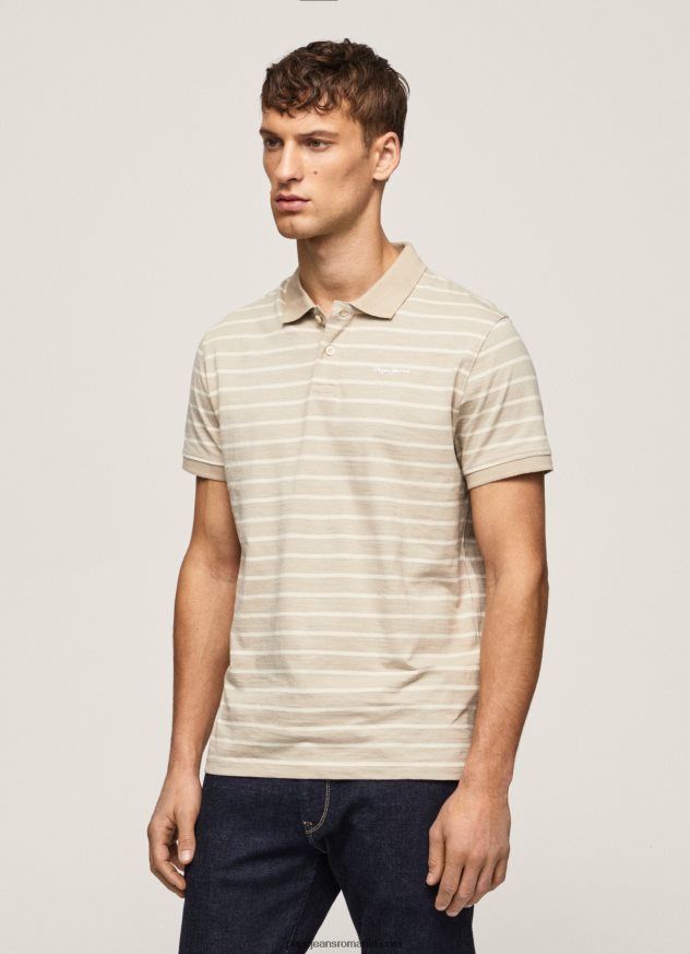 tricou polo cu imprimeu în dungi bărbați Pepe Jeans malţ 6Z0R461093