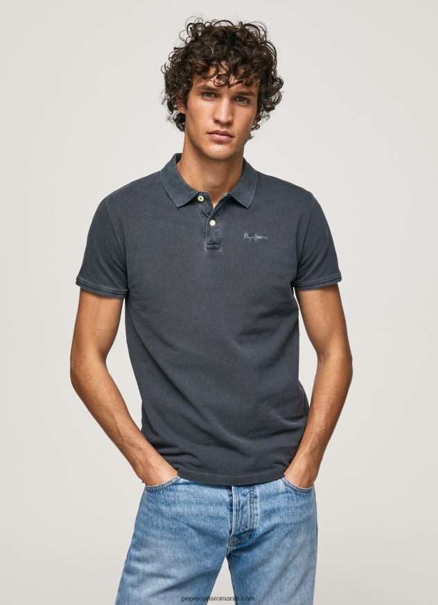 tricou polo cu logo brodat piqué bărbați Pepe Jeans dulwich 6Z0R461097
