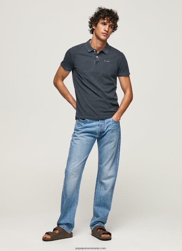 tricou polo cu logo brodat piqué bărbați Pepe Jeans dulwich 6Z0R461097