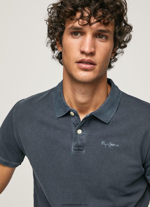 tricou polo cu logo brodat piqué bărbați Pepe Jeans dulwich 6Z0R461097