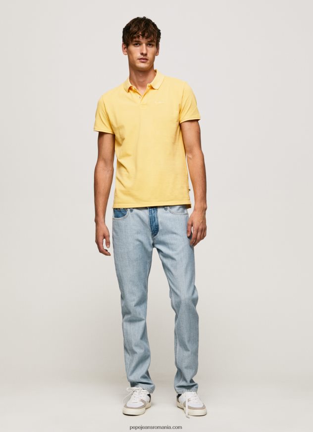 tricou polo cu logo brodat piqué bărbați Pepe Jeans strălucire 6Z0R461081