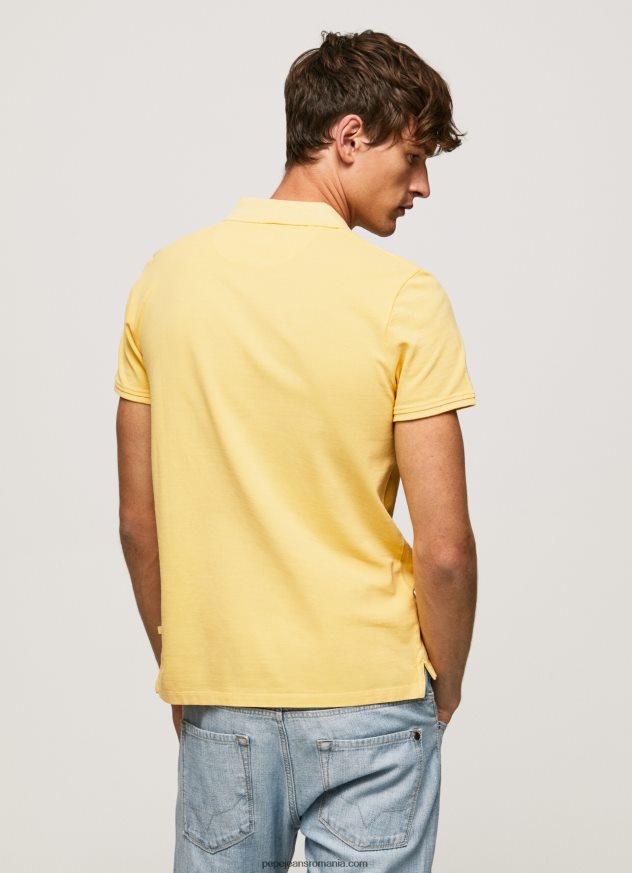 tricou polo cu logo brodat piqué bărbați Pepe Jeans strălucire 6Z0R461081