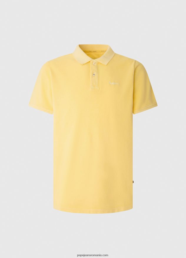 tricou polo cu logo brodat piqué bărbați Pepe Jeans strălucire 6Z0R461081
