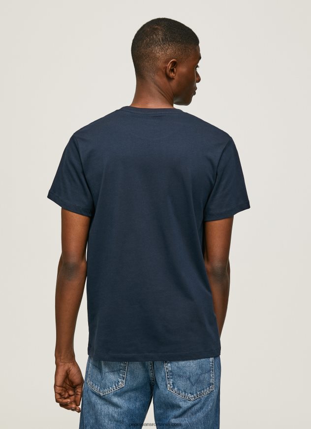 logo-ul steagului n tricou cu steagul fluturând bărbați Pepe Jeans dulwich 6Z0R46935