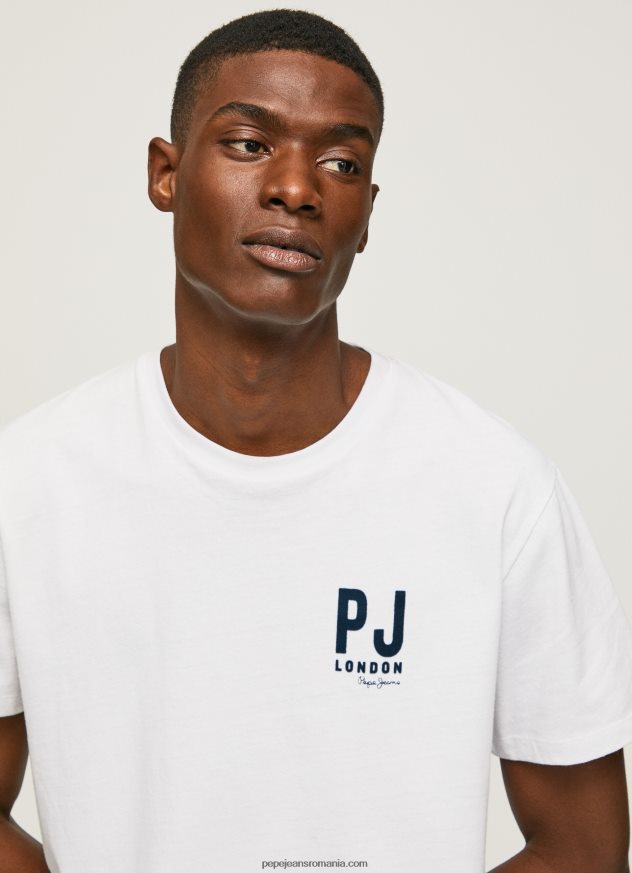 tricou cu imprimeu cu logo bărbați Pepe Jeans alb 6Z0R46953