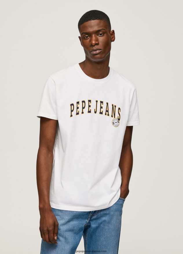 tricou cu imprimeu cu logo bărbați Pepe Jeans alb 6Z0R46970