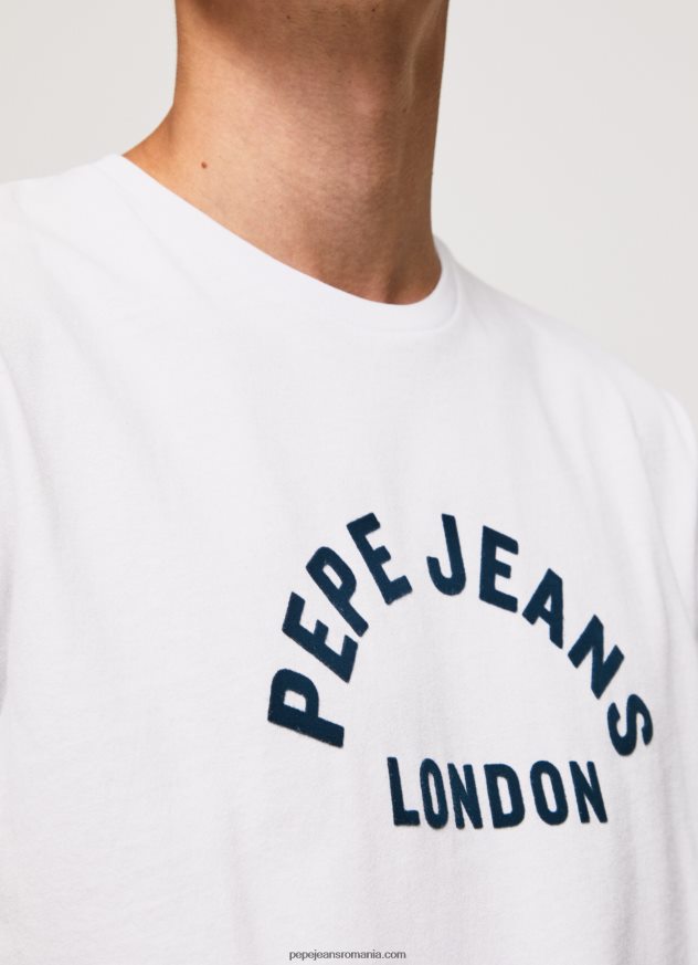 tricou cu imprimeu cu logo bărbați Pepe Jeans alb 6Z0R46982