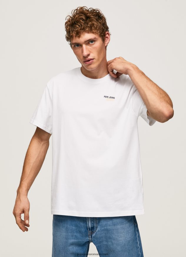 tricou cu imprimeu cu logo bărbați Pepe Jeans alb 6Z0R46997