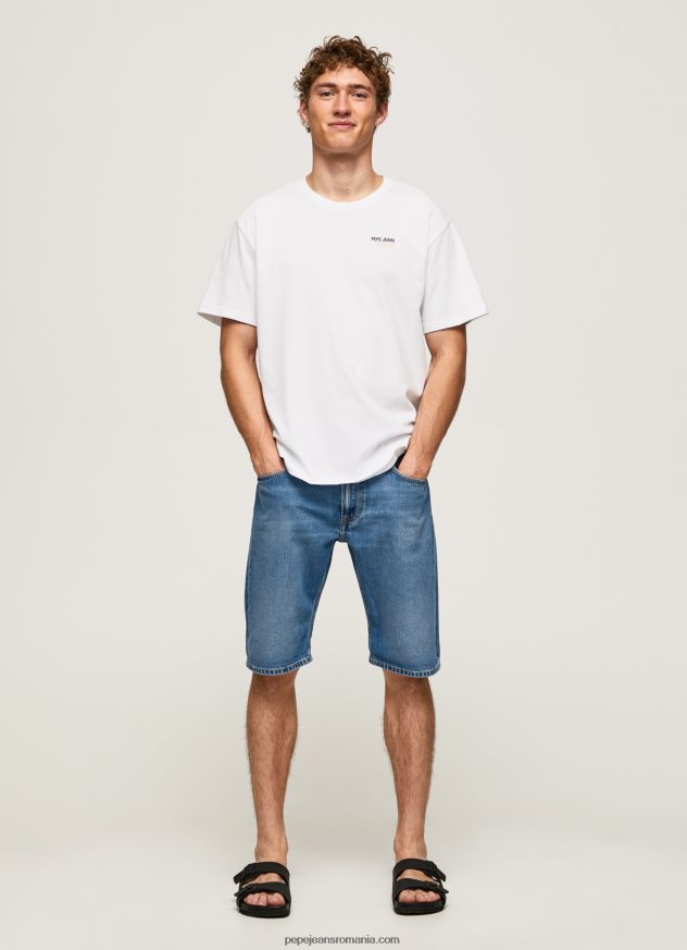 tricou cu imprimeu cu logo bărbați Pepe Jeans alb 6Z0R46997