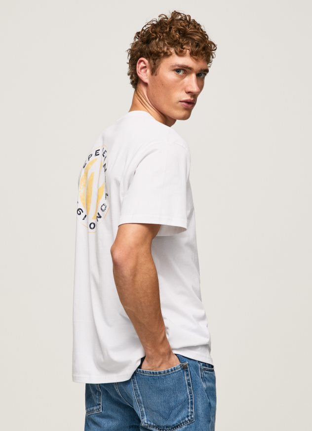 tricou cu imprimeu cu logo bărbați Pepe Jeans alb 6Z0R46997