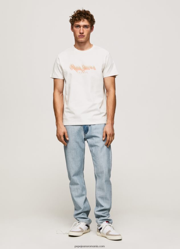 tricou cu imprimeu cu logo bărbați Pepe Jeans aproape alb 6Z0R46992