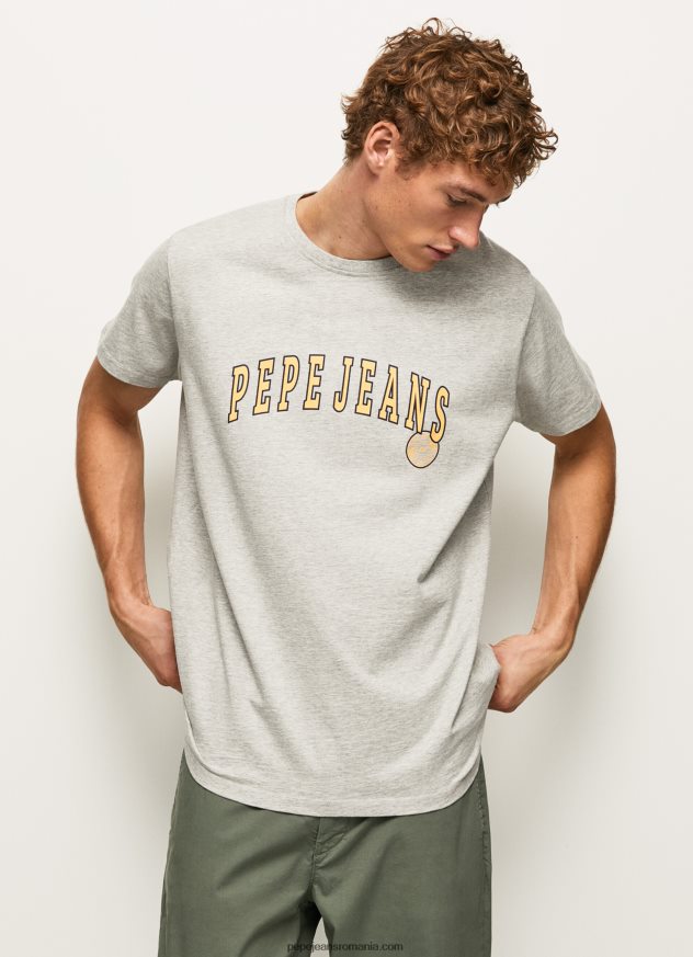 tricou cu imprimeu cu logo bărbați Pepe Jeans marnă gri deschis 6Z0R46971