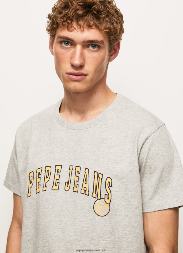 tricou cu imprimeu cu logo bărbați Pepe Jeans marnă gri deschis 6Z0R46971