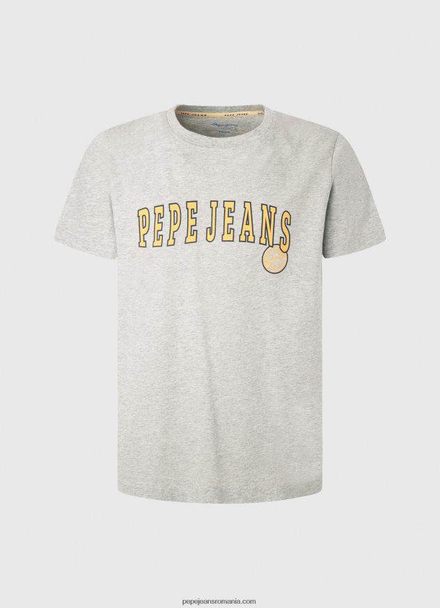 tricou cu imprimeu cu logo bărbați Pepe Jeans marnă gri deschis 6Z0R46971