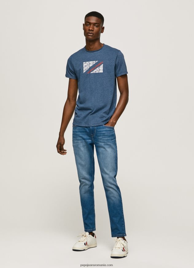 tricou cu imprimeu cu logo marmorat bărbați Pepe Jeans jarman 6Z0R46986