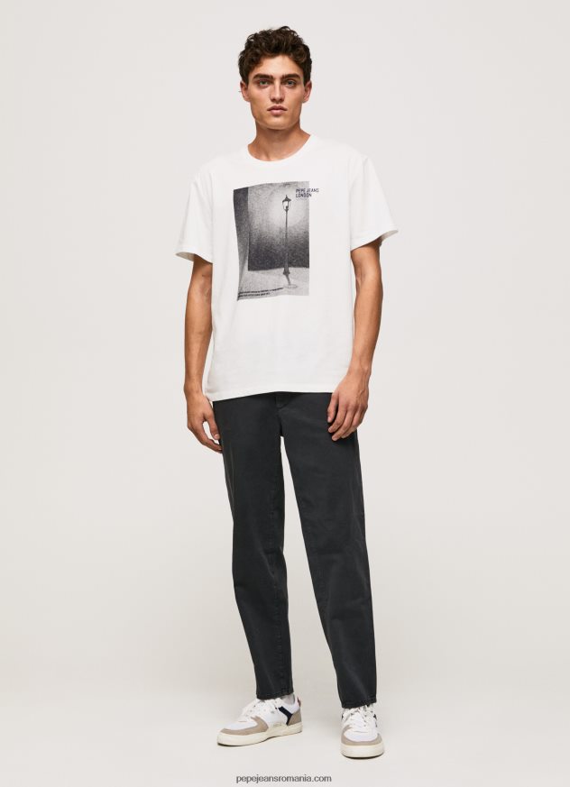 tricou cu imprimeu foto bărbați Pepe Jeans alb 6Z0R46958