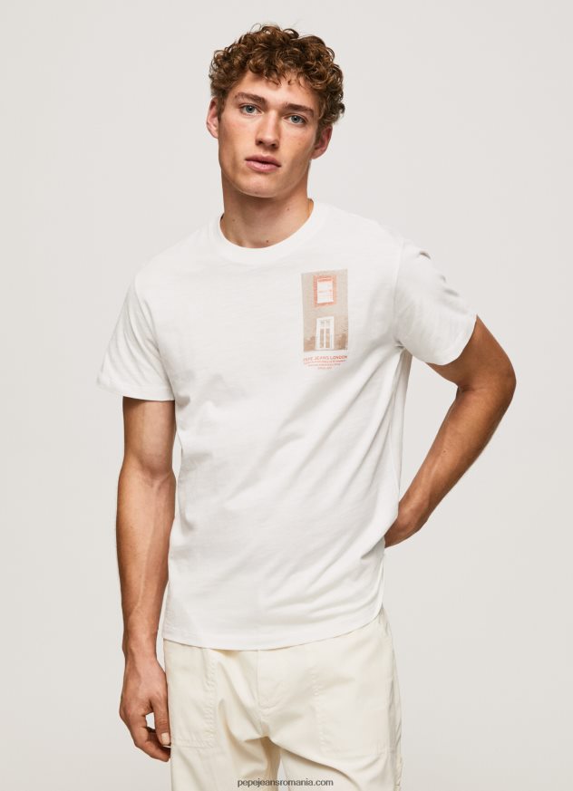 tricou cu imprimeu foto bărbați Pepe Jeans aproape alb 6Z0R46990
