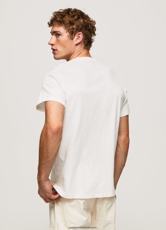 tricou cu imprimeu foto bărbați Pepe Jeans aproape alb 6Z0R46990