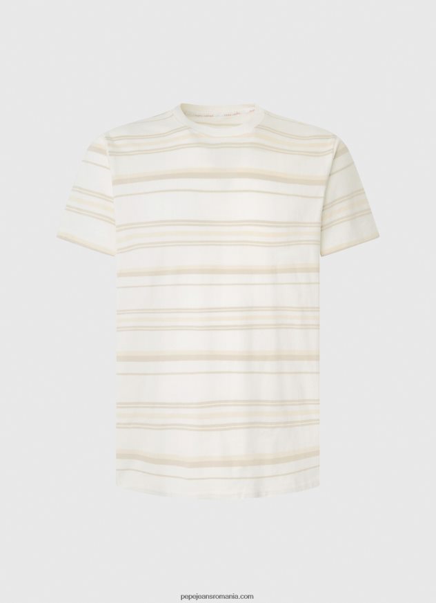 tricou cu imprimeu în dungi bărbați Pepe Jeans aproape alb 6Z0R46994