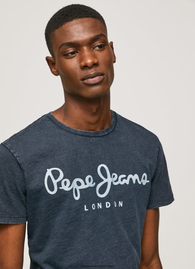 tricou cu logo imprimat essentialenim n bărbați Pepe Jeans indigo 6Z0R461015