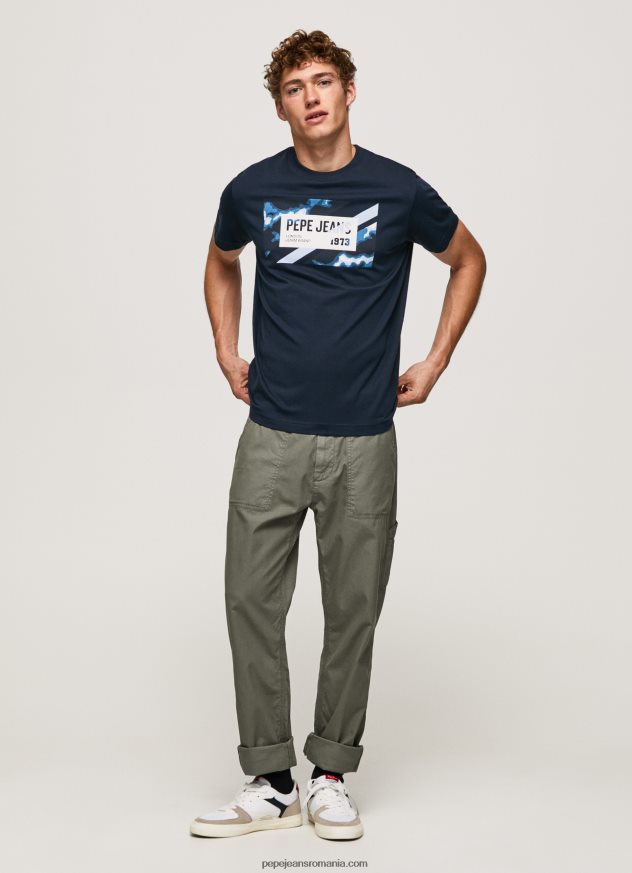 tricou din bumbac cu imprimeu steag bărbați Pepe Jeans dulwich 6Z0R46956