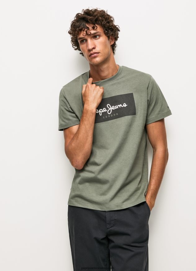 tricou din bumbac cu logo brodat bărbați Pepe Jeans turnare 6Z0R46914