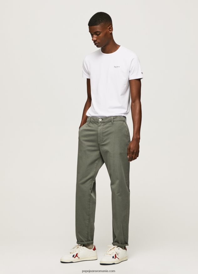 tricou din bumbac cu logo imprimat bărbați Pepe Jeans alb 6Z0R461011