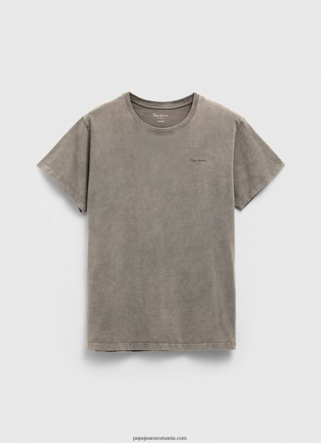 tricou din bumbac cu logo imprimat bărbați Pepe Jeans negru spalat 6Z0R46927